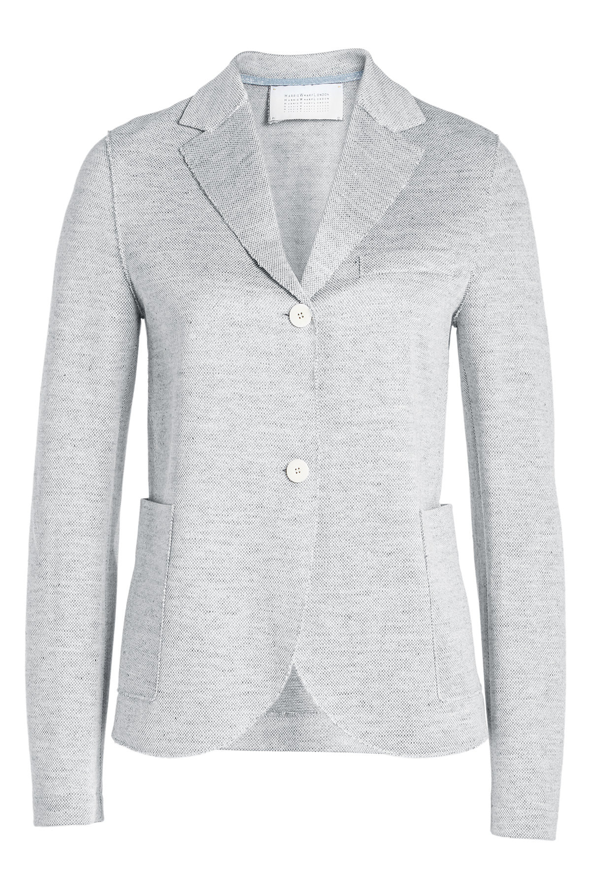 Harris Wharf London - Cropped Boyfriend Blazer in Linen and Cotton