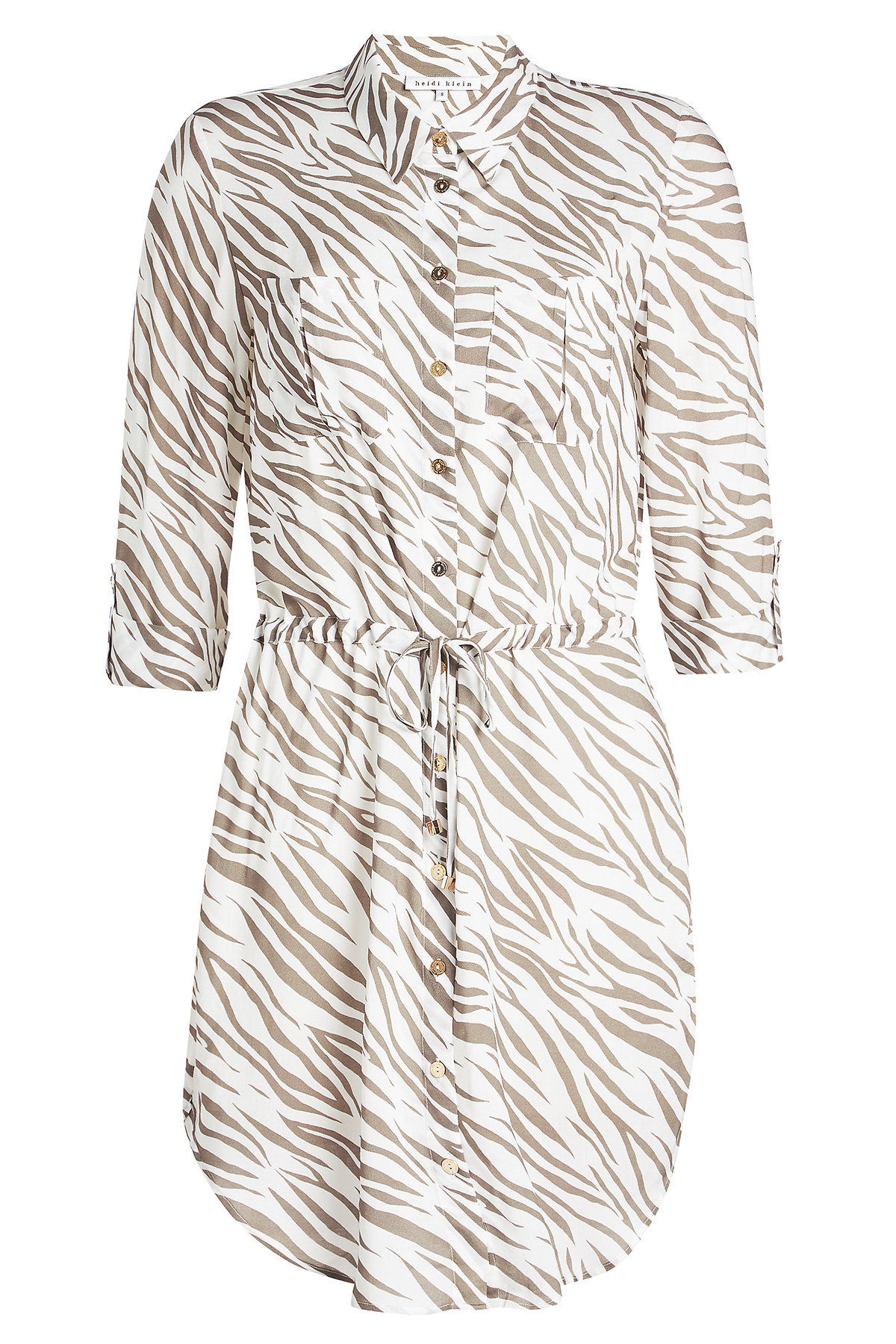 Heidi Klein - Kalahari Rounded Hem Printed Shirt Dress