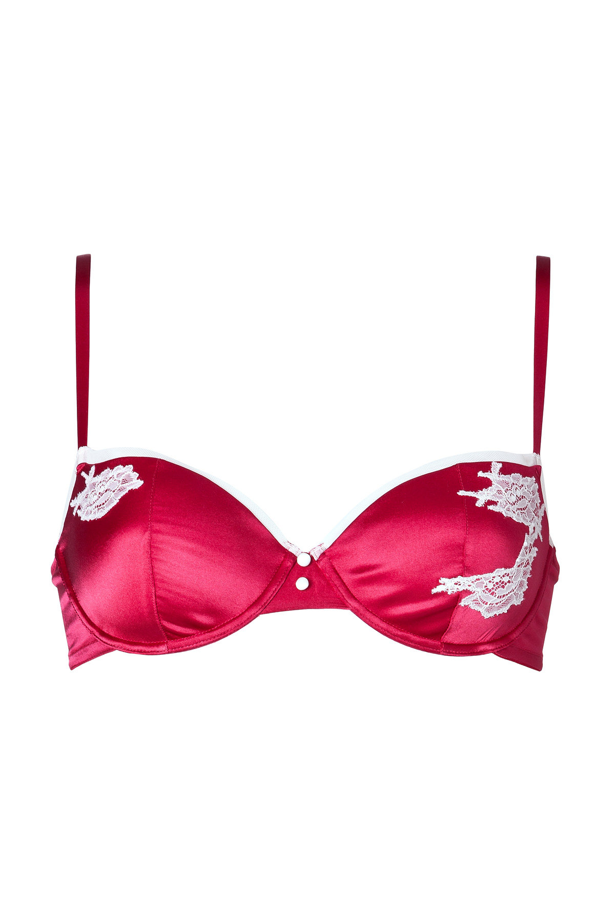 Silk Contour Balconette Bra in Red/Cream by Heidi Klum