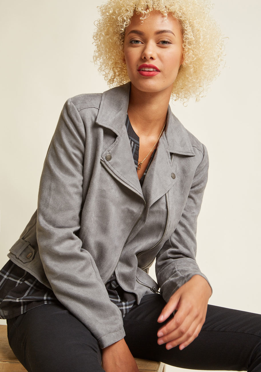 Jack by BB Dakota - Revved Up Faux-Suede Moto Jacket