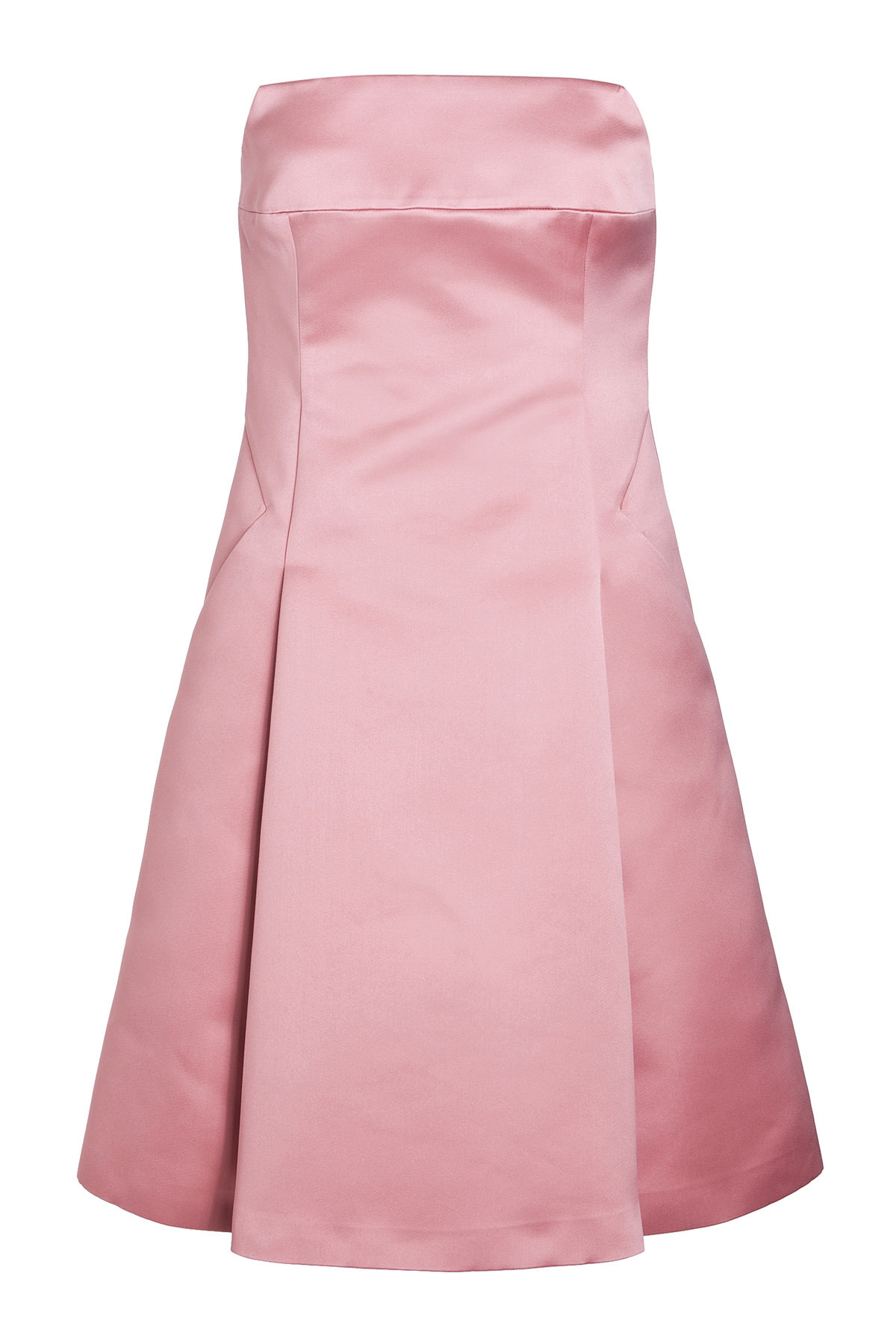 Satin Strapless Dress by Jil Sander Navy