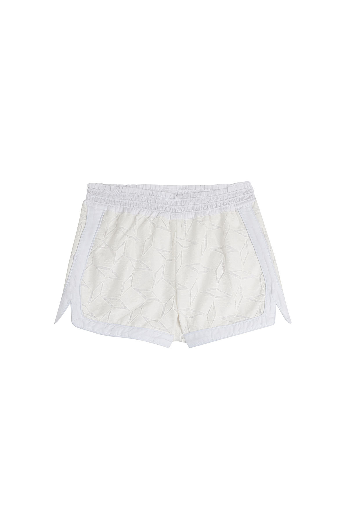 Cotton Blend shorts with Lace Overlay by Jonathan Simkhai