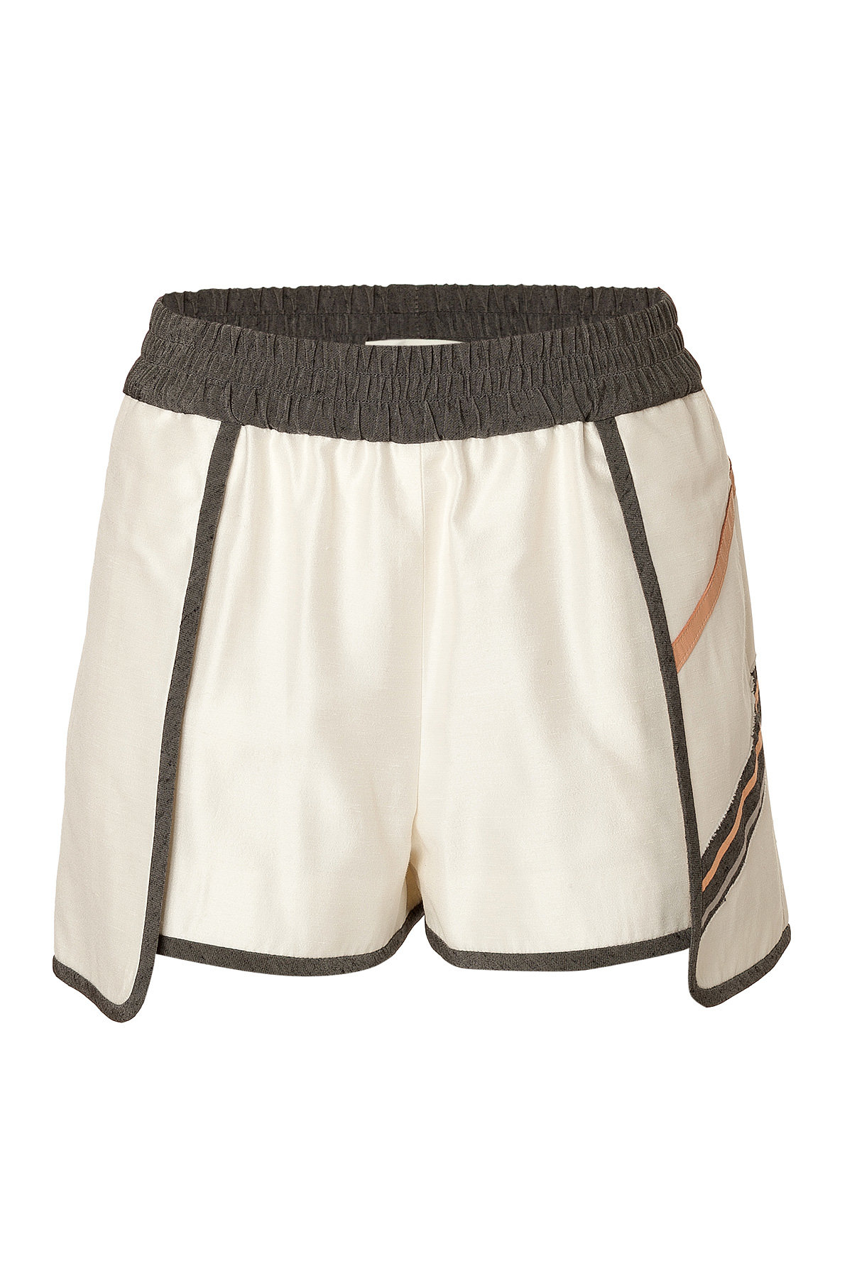 Petal Sport Shorts with Leather Trim by Jonathan Simkhai