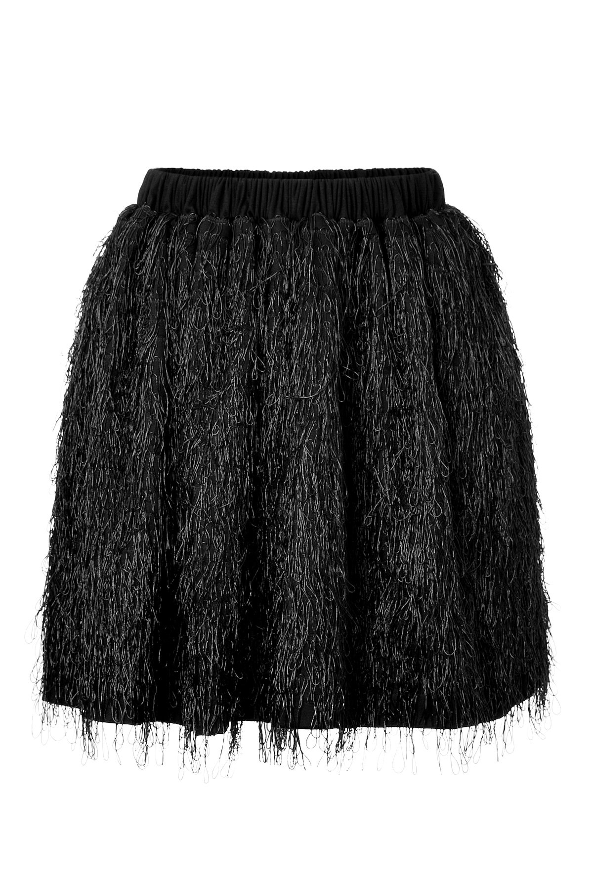 Julien David - Cotton Blend Fringed Skirt