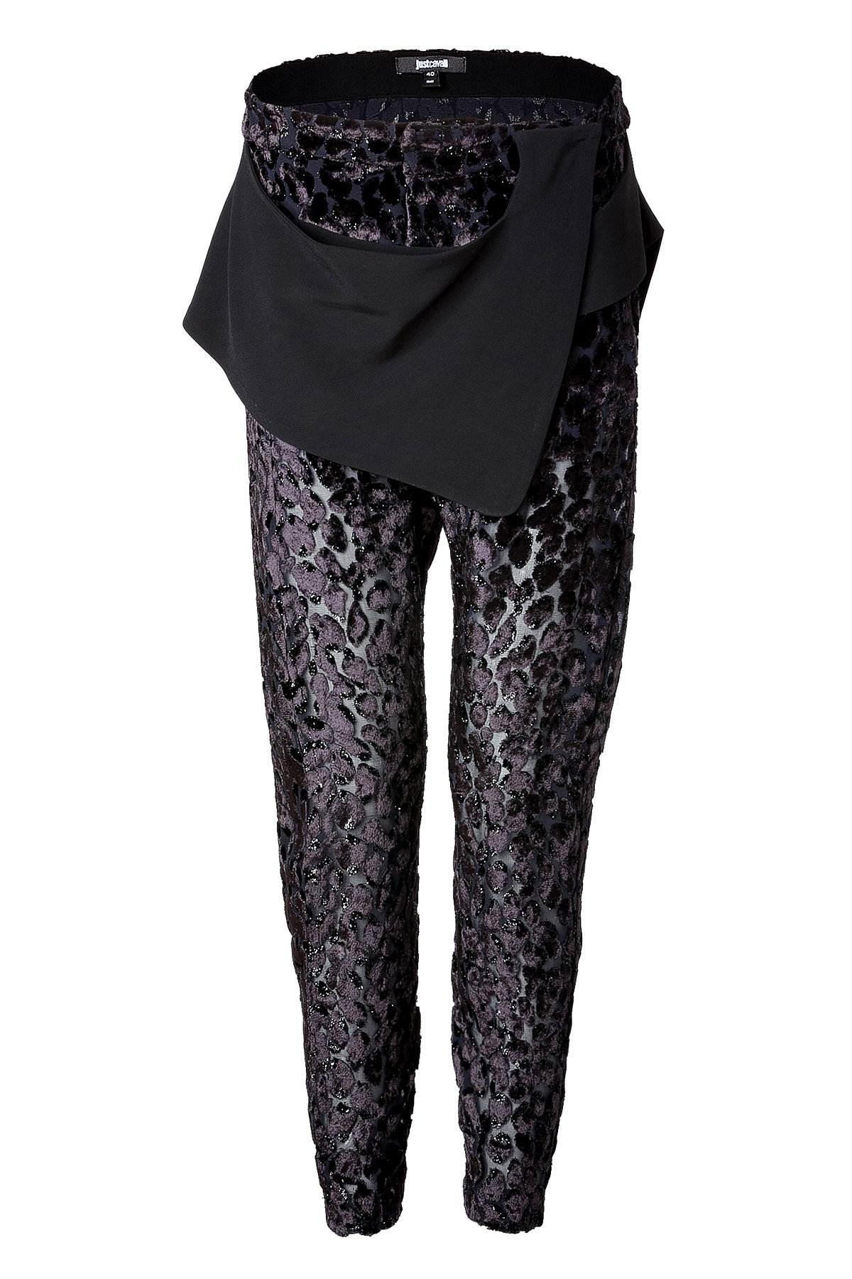 Layered Panel Velvet Burn-Out Pants by Just Cavalli