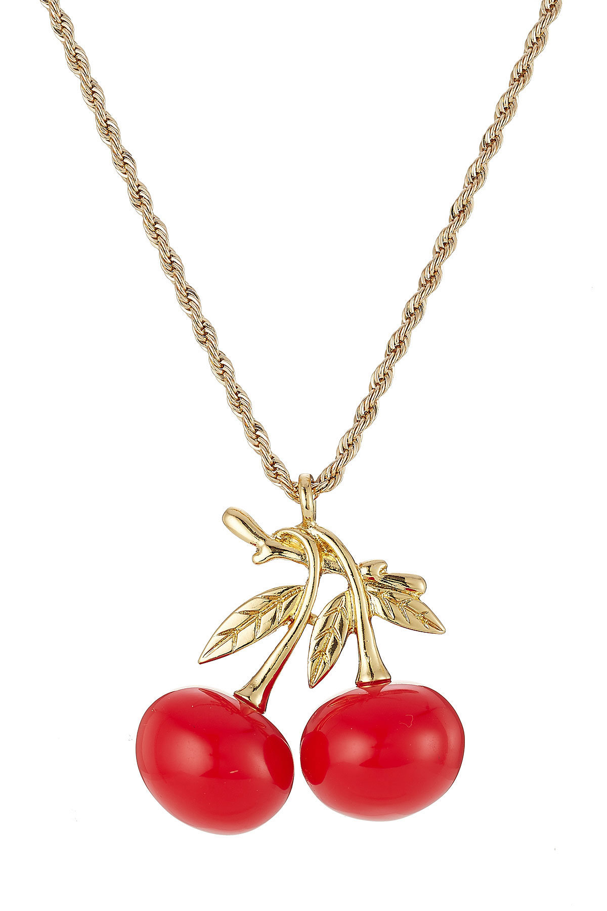 Kenneth Jay Lane - Cherry Pendant Necklace