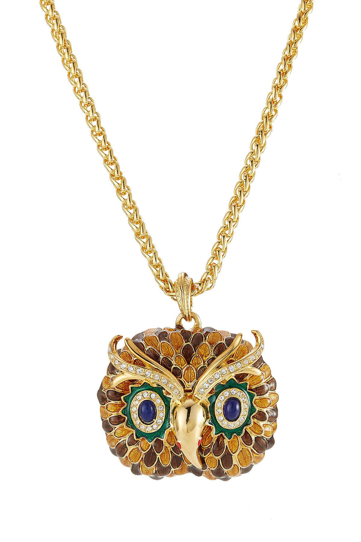 Kenneth Jay Lane - Embellished Owl Necklace