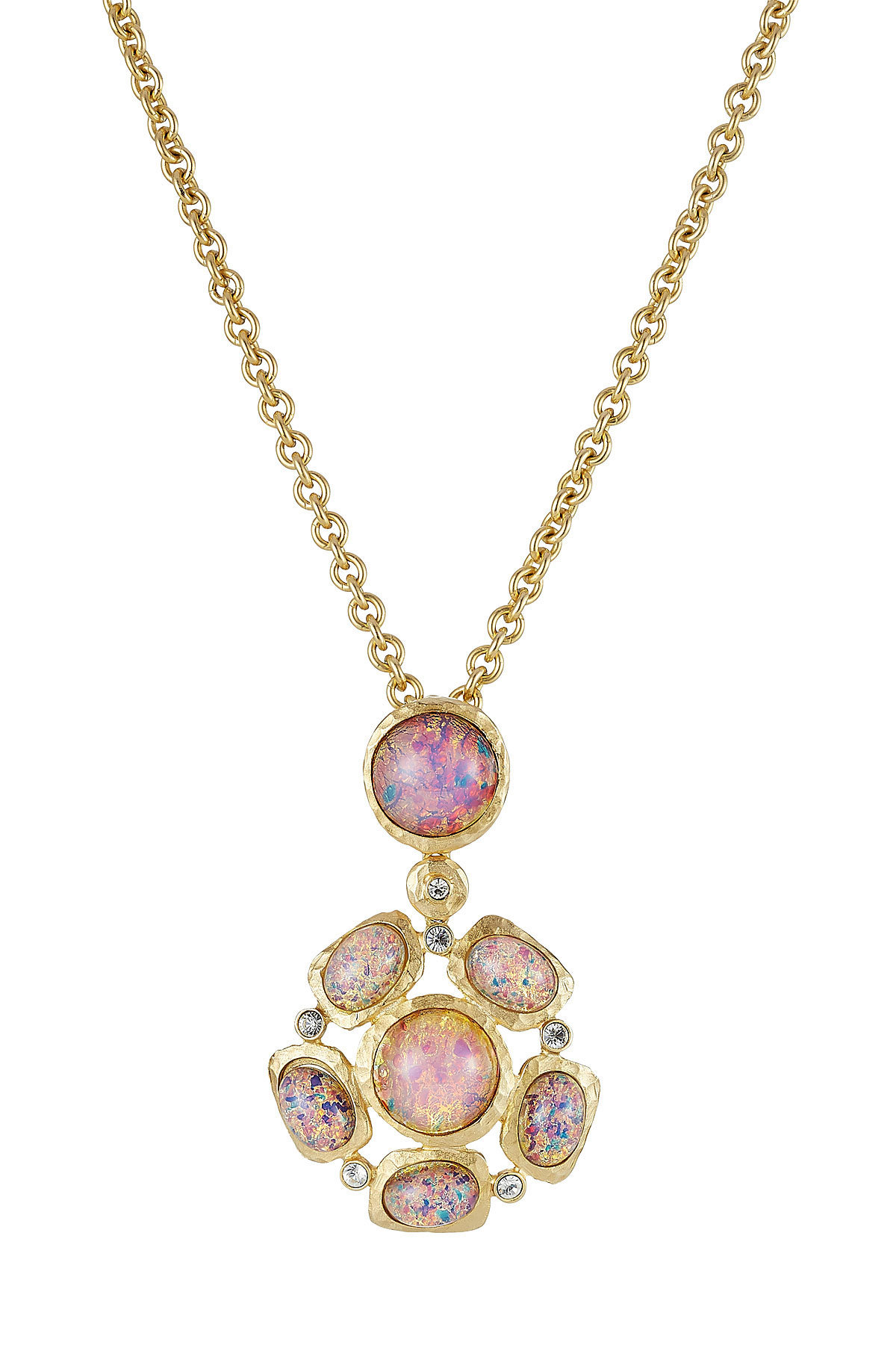 Kenneth Jay Lane - Opalescent Pendant Necklace with Crystal Embellishment