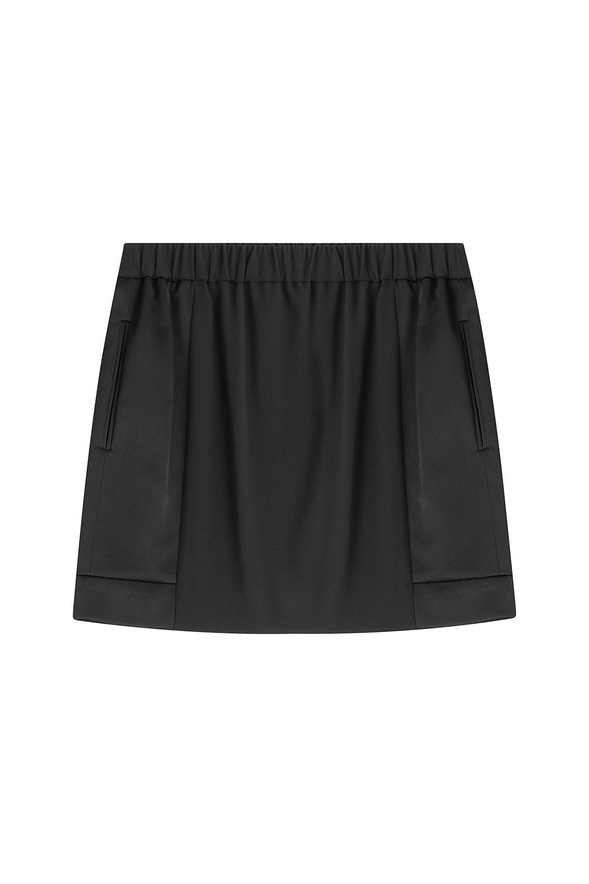 Satin Elastic Waist Mini-Skirt by Kenzo