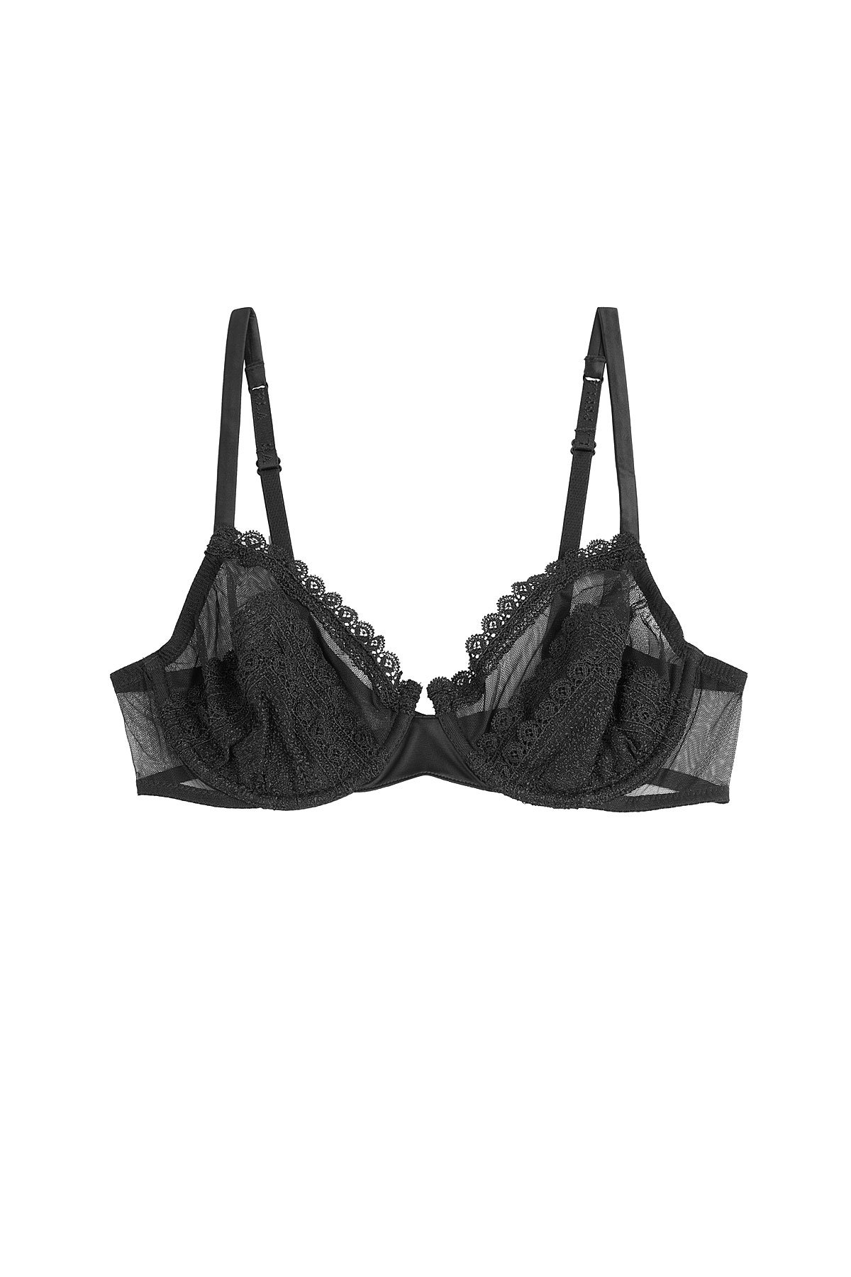 La Perla - Lace Trimmed Mesh Bra