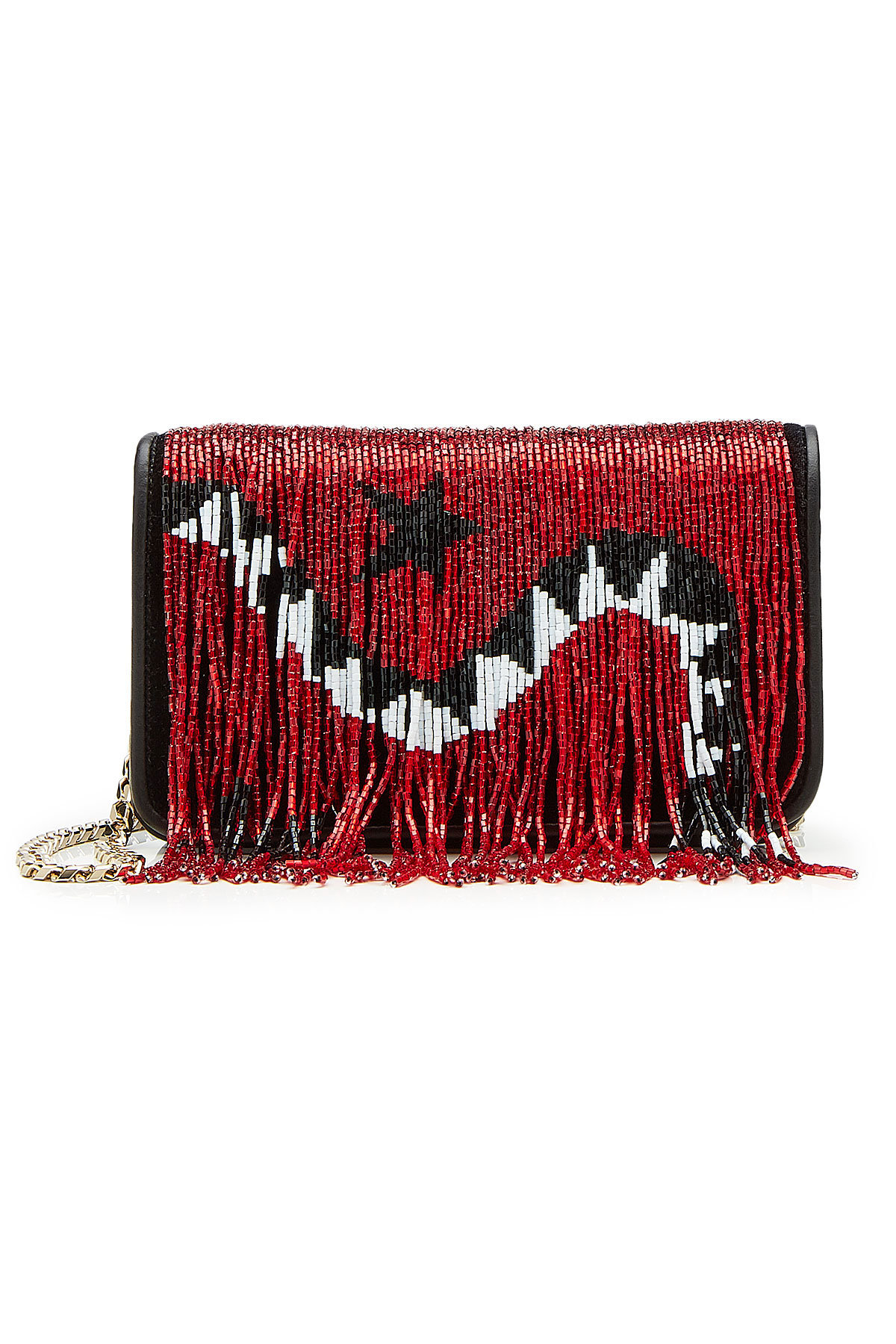 Les Petits Joueurs - Embellished Clutch with Leather