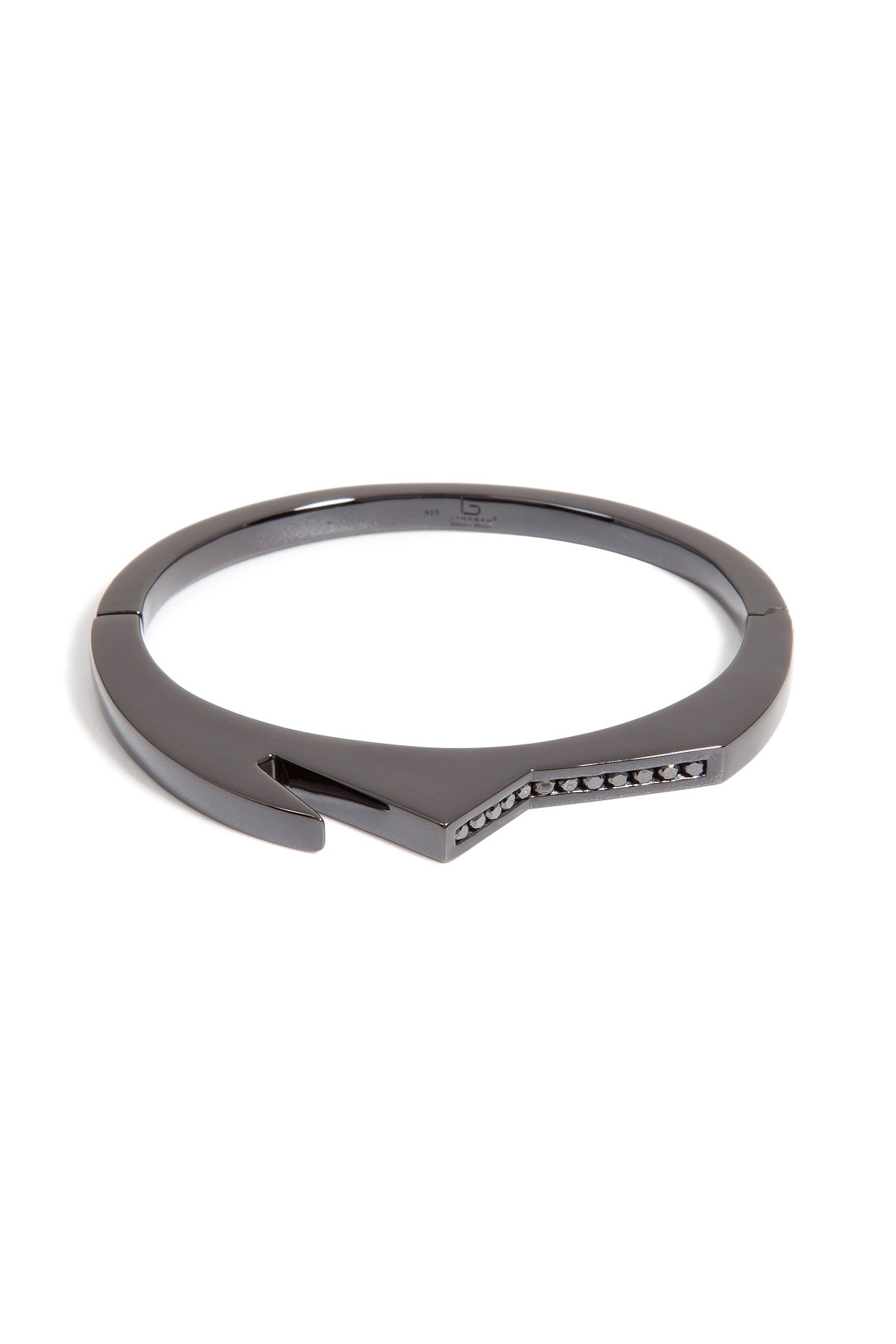 Lynn Ban - Black Rhodium Bracelet 3 with Black Diamonds