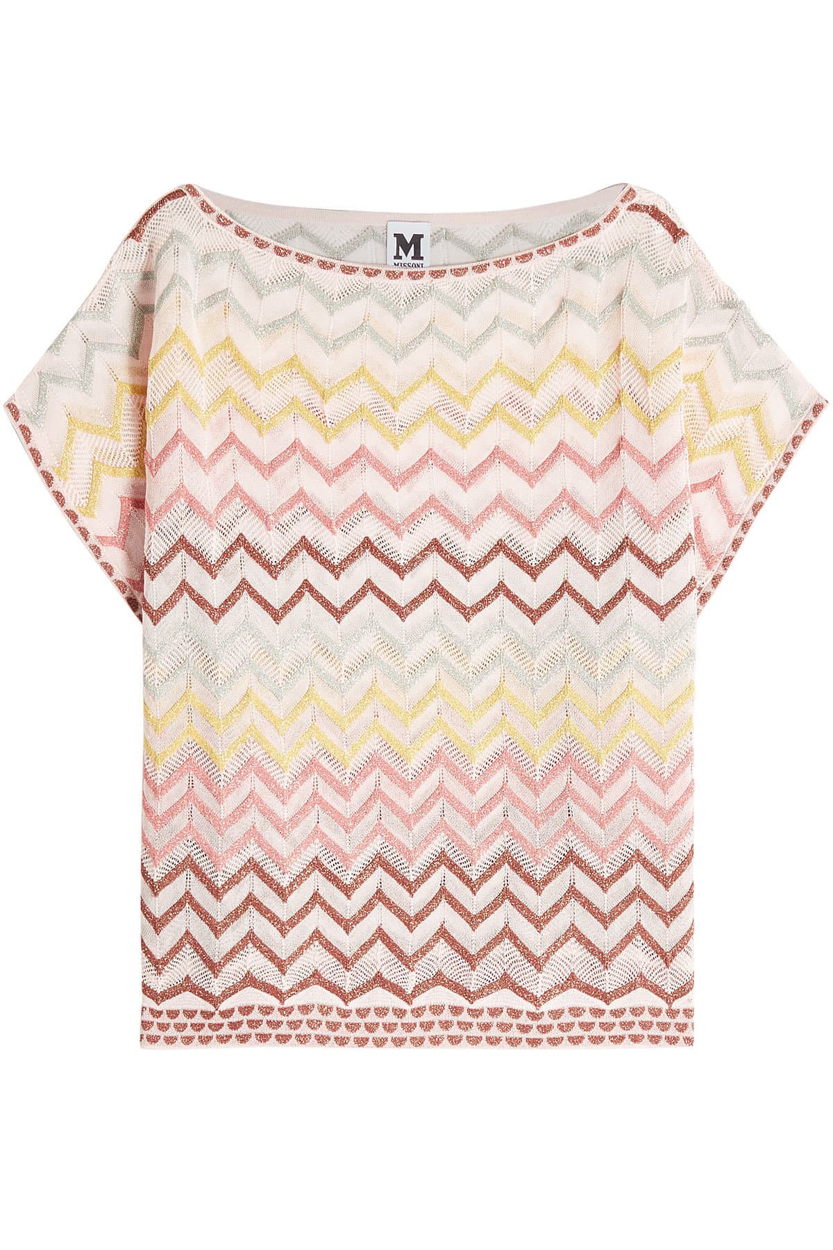 M Missoni - Knit Top with Cotton and Metallic Thread