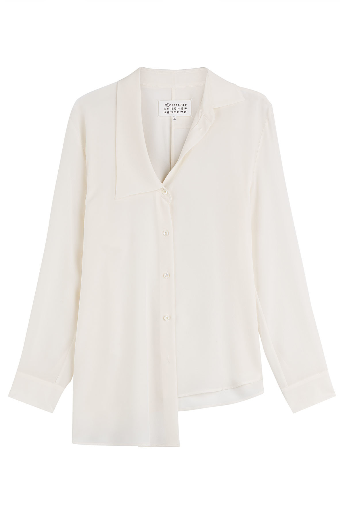 Asymmetric Silk Blouse by Maison Margiela