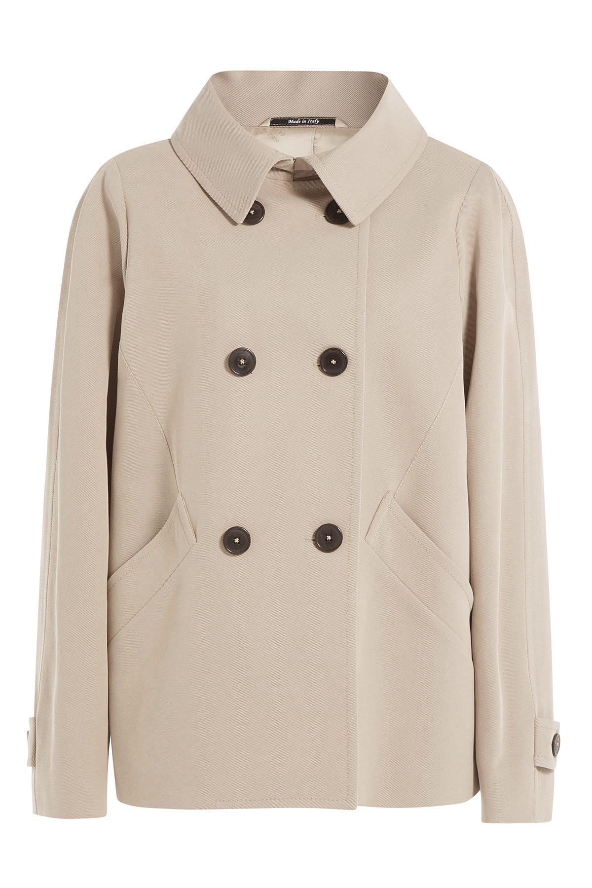 Cotton-Silk Pea Coat by Maison Margiela