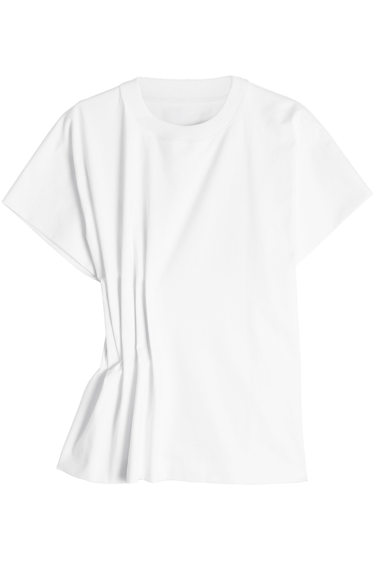 Maison Margiela - Cotton T-Shirt with Gathered Side