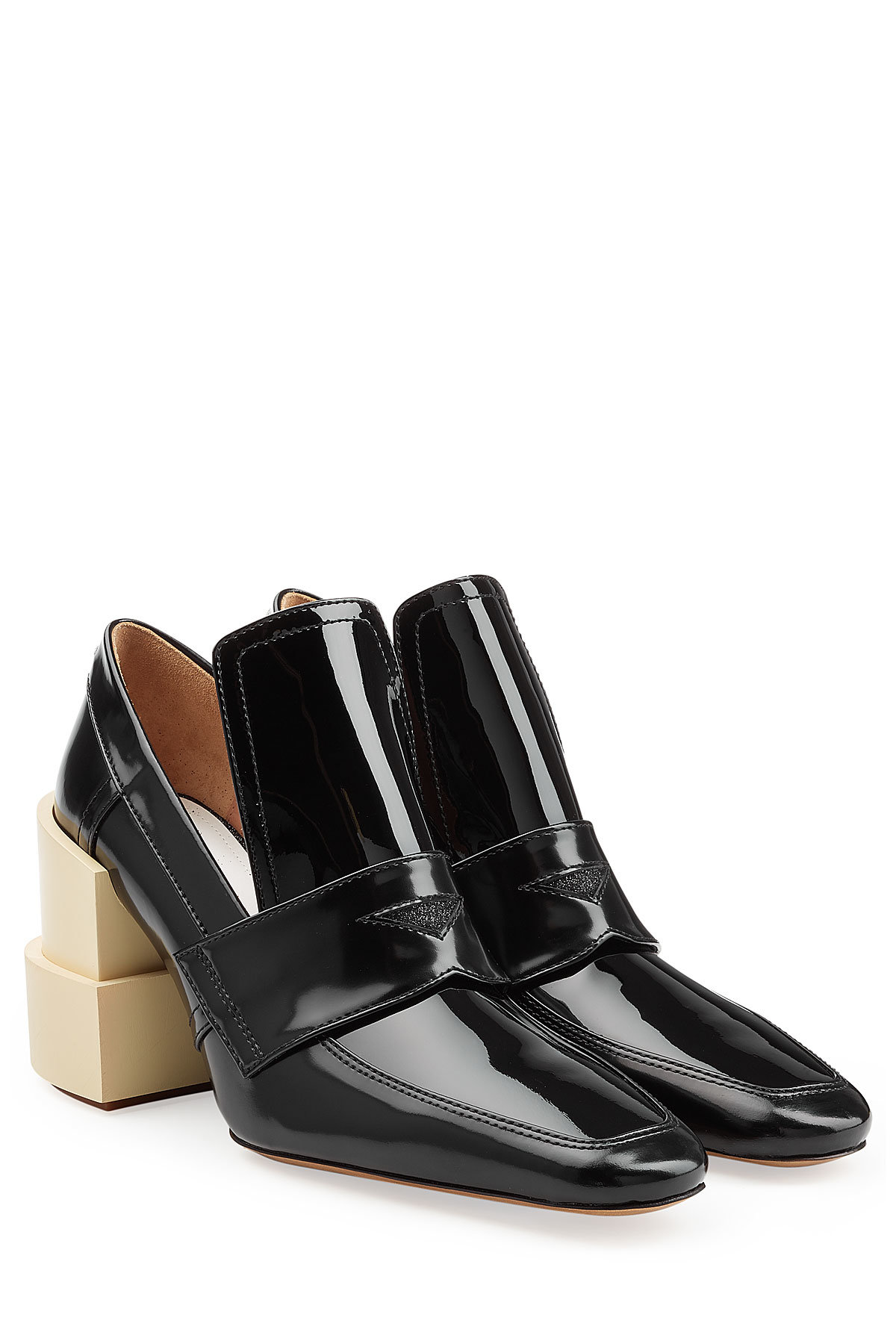 Patent Leather Pumps with Transparent Detail by Maison Margiela