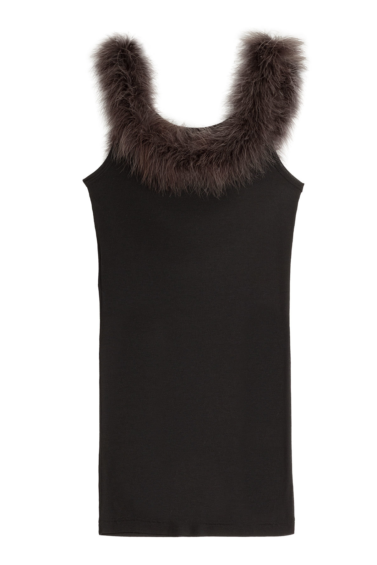 Tank with Feather Trim by Maison Margiela