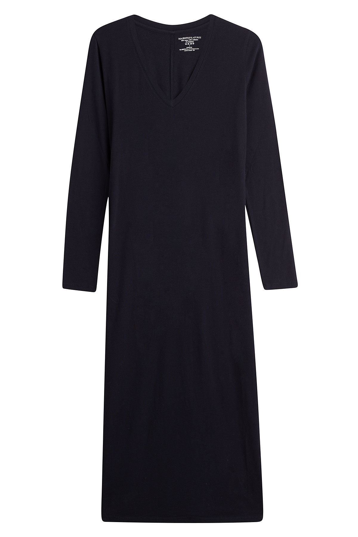 Midi Dress with Cotton and Cashmere by Majestic