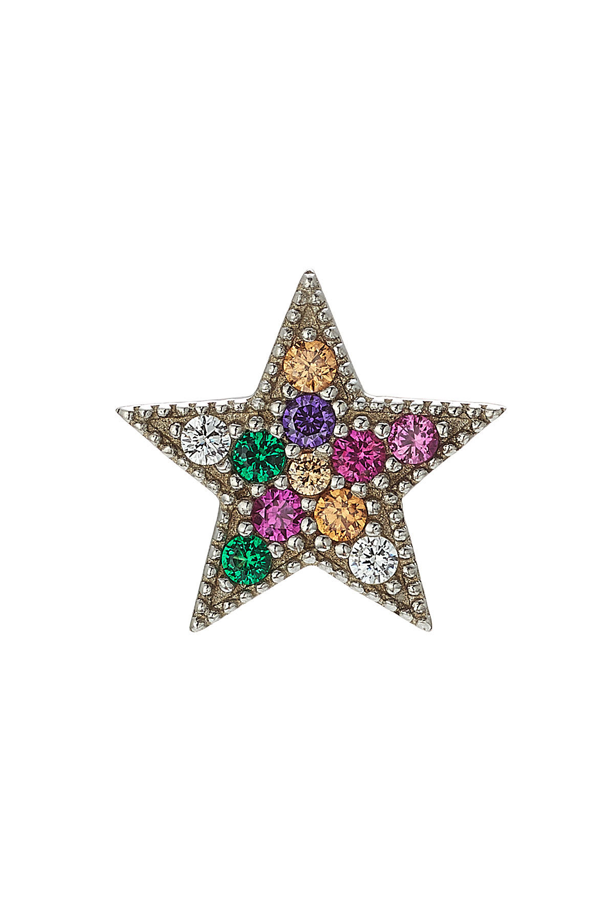 Marc Jacobs - Embellished Silver Rainbow Star Stud