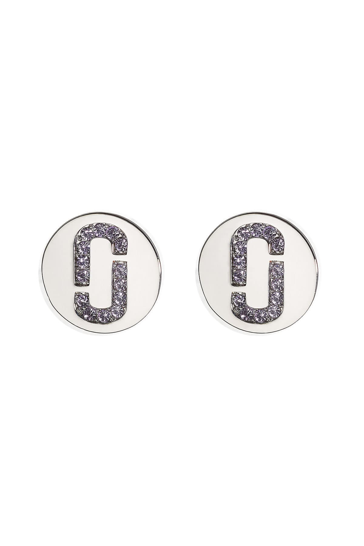 Marc Jacobs - Rhinestone Logo Stud Earrings