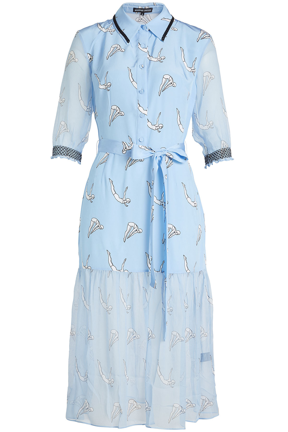 Markus Lupfer - Diver Micki Printed Silk Dress