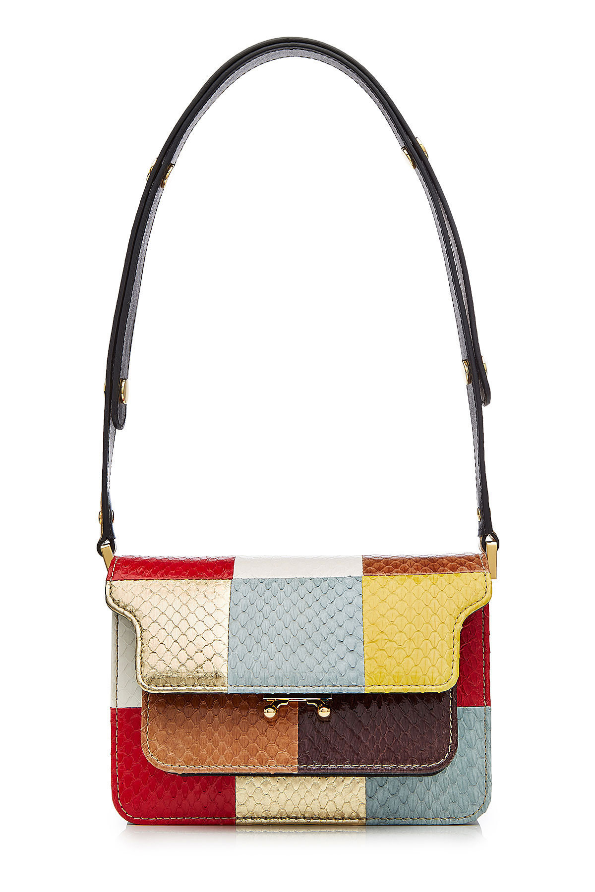 Snakeskin Leather Shoulder Bag by Marni