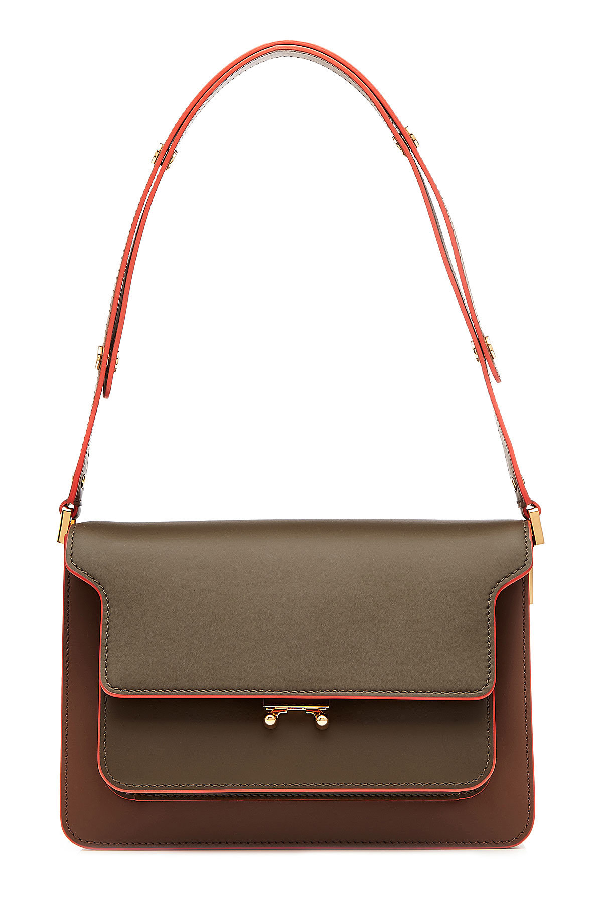 Trunk Leather Shoulder Bag by Marni