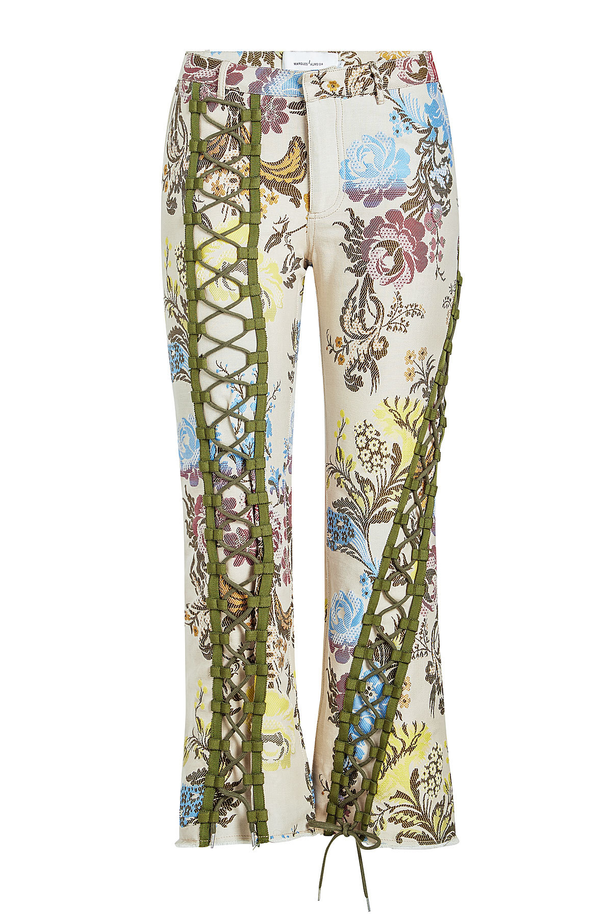 Marques' Almeida - Printed Pants with Lace-Up Front