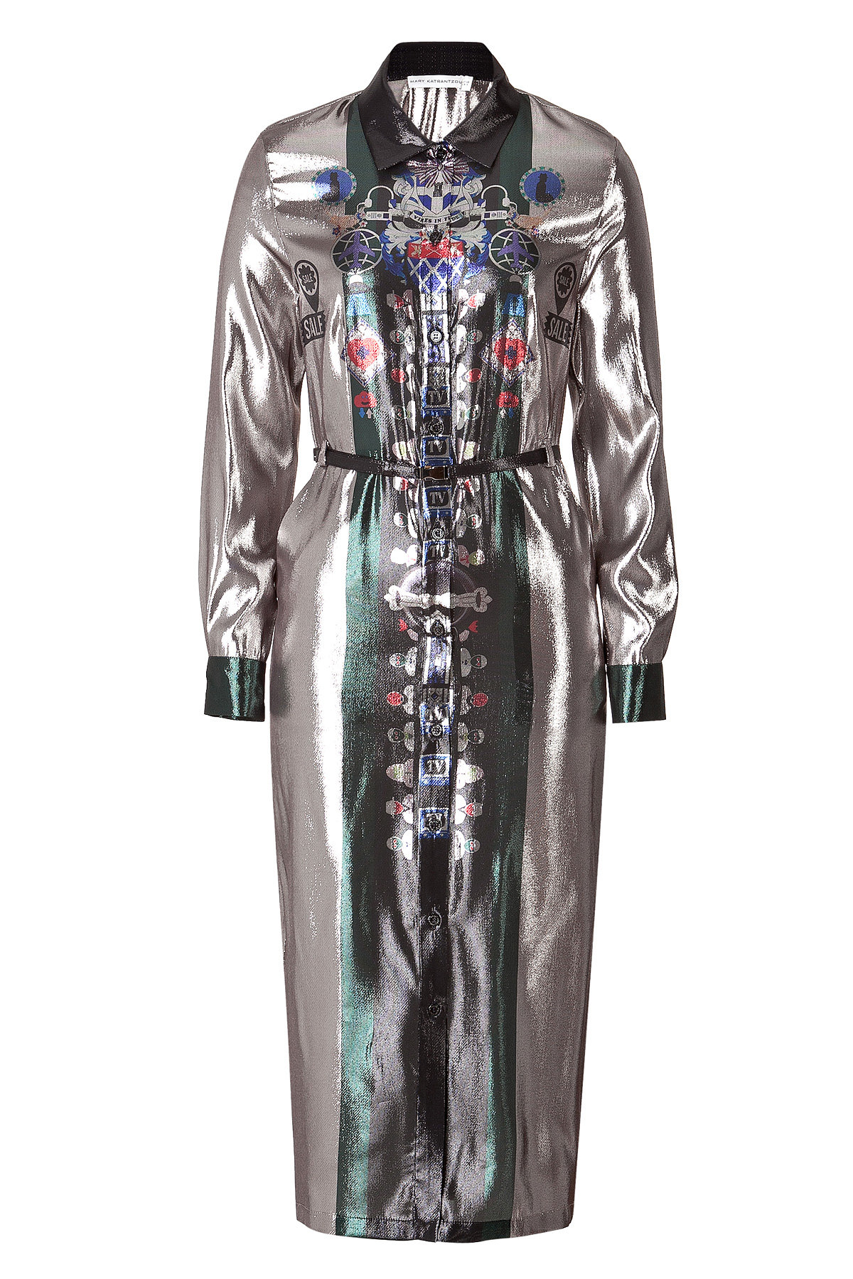 Lamé Shirtdress by Mary Katrantzou