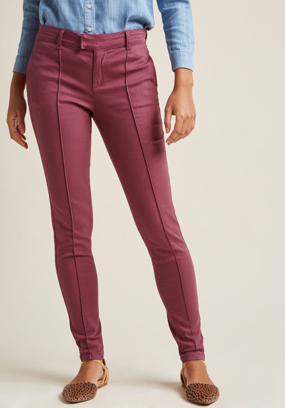 Yes, these fuchsia trousers from our ModCloth namesake label are a perfect pick for the office, but that's not all! Observing the classic, relaxed cut of this pocketed pair, you recognize their design as optimal for date night, Sunday brunch, and beyond.  by MCB1297