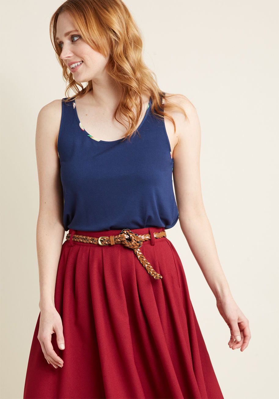 MCT1603 - This scoop-neck tank top from our ModCloth namesake label features the best of basics and quirky cuteness all