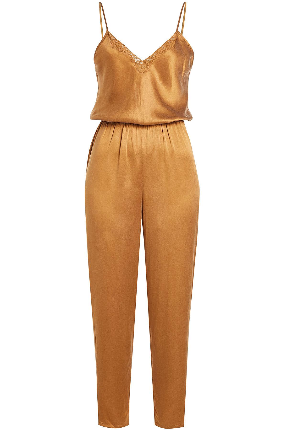 Mes Demoiselles - Skittle Silk Jumpsuit with Lace