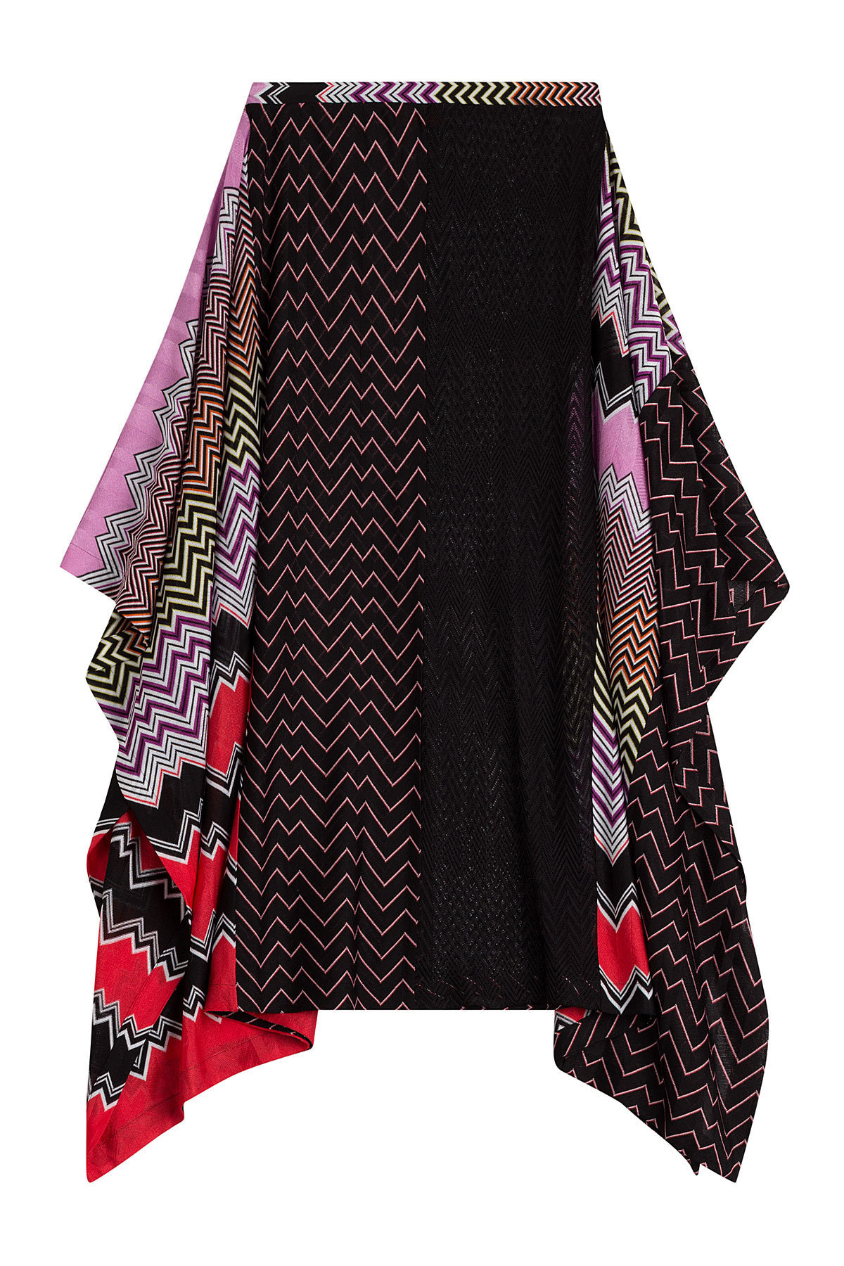 Missoni Mare - Draped Midi-Skirt with Patchwork Print