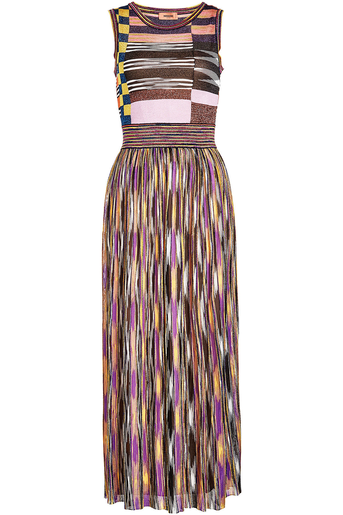 Missoni - Printed Midi Dress with Metallic Thread