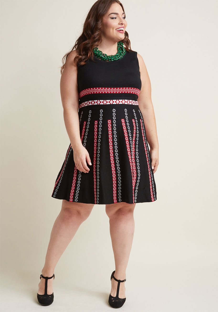 ModCloth - A-Line Intarsia Sweater Dress