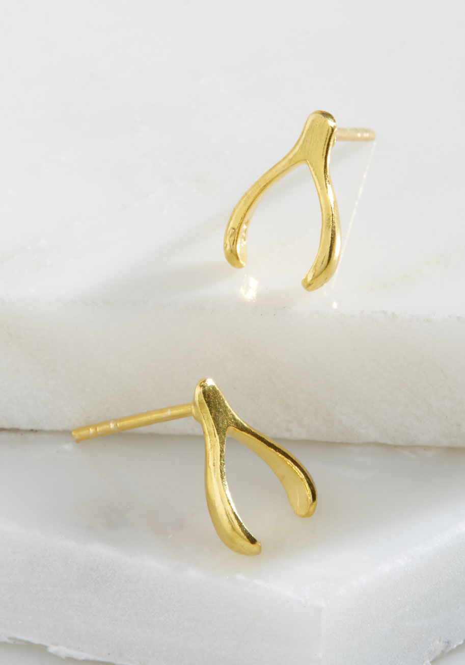 ModCloth - A Wishbone Come True Earrings