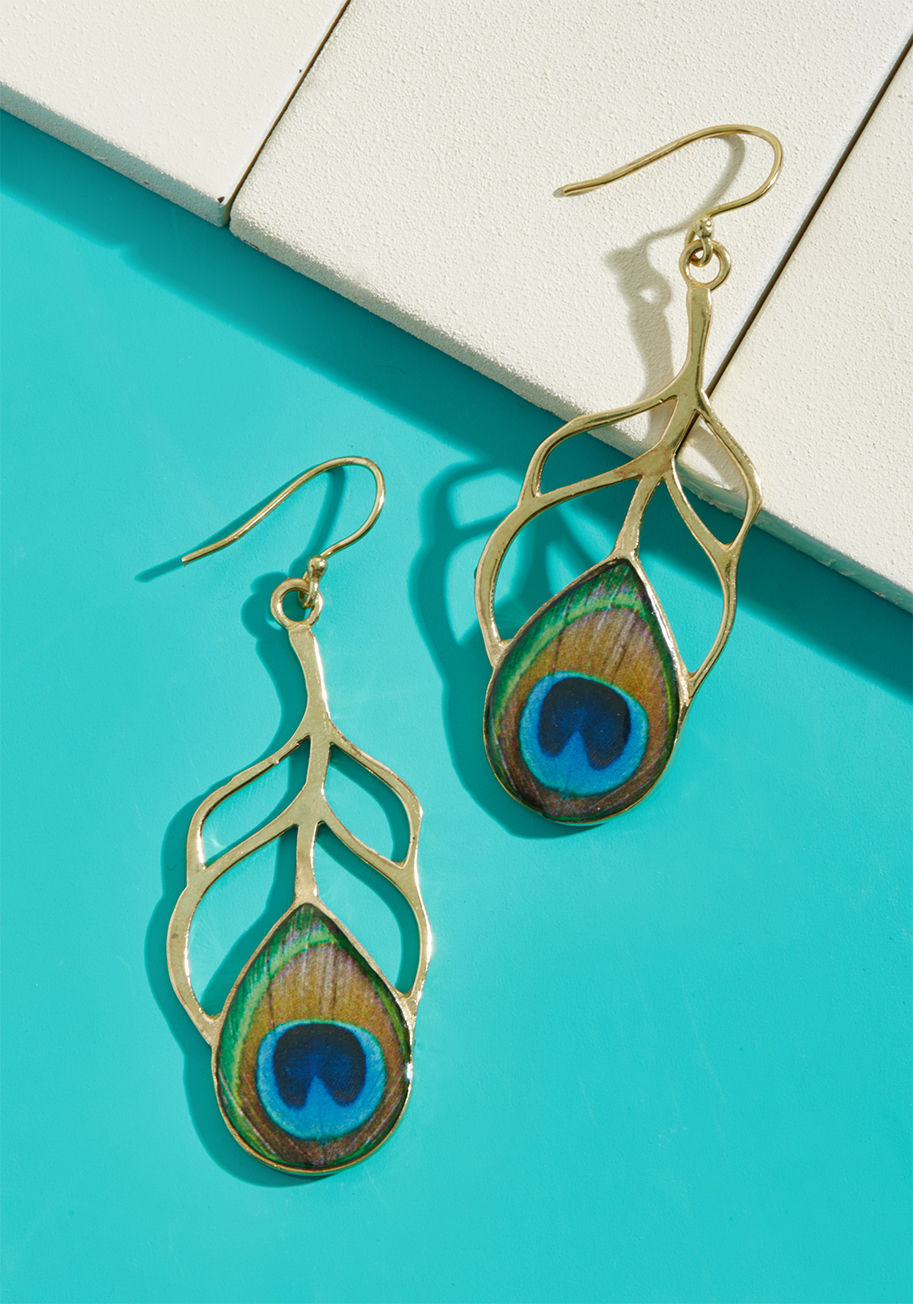 ModCloth - Blooming Plumage Earrings