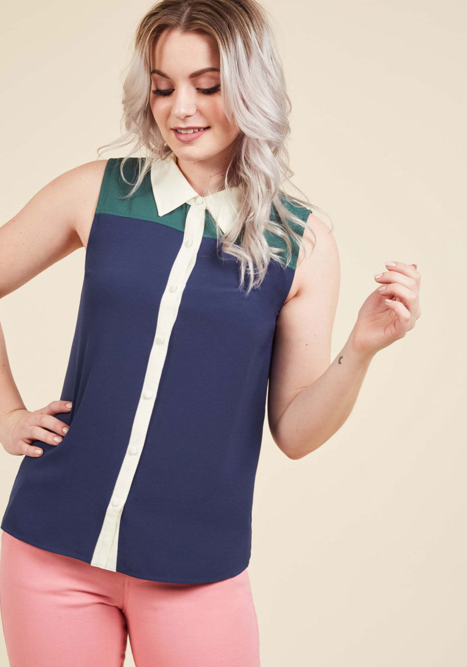 ModCloth - Class to Cafe Sleeveless Top