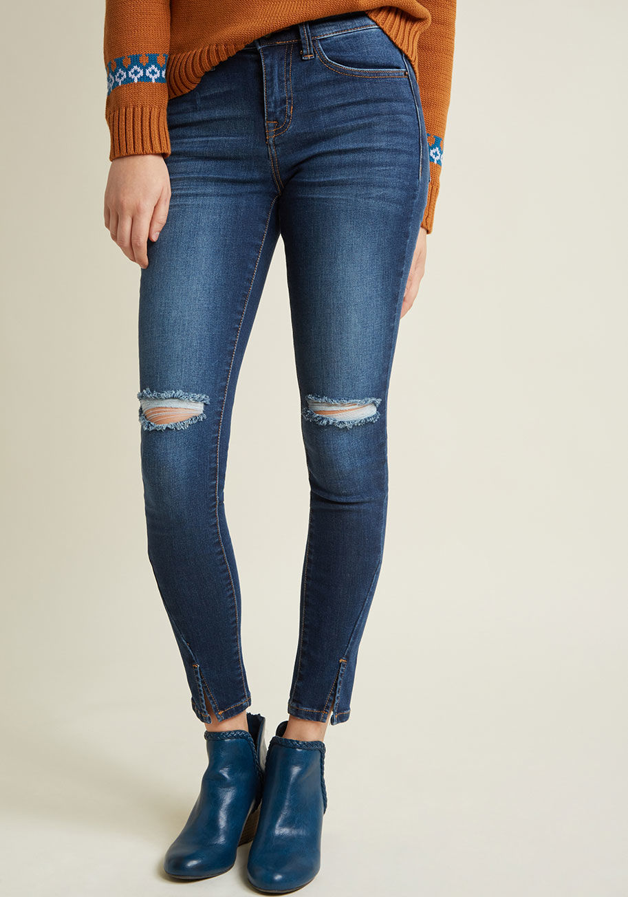 ModCloth - Doing Up Distressed Skinny Jeans