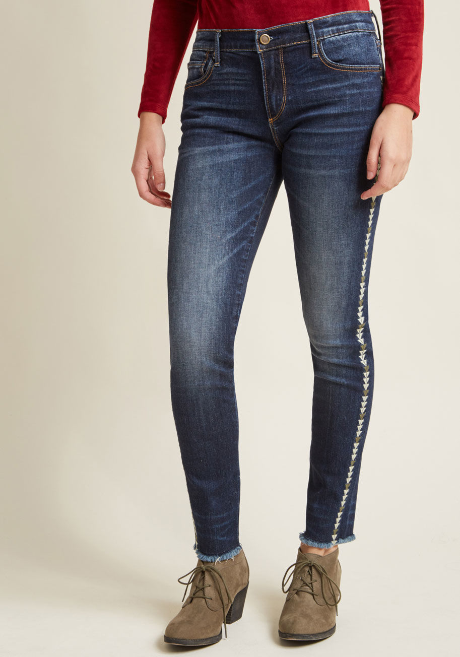 ModCloth - Driftwood Splendid Stitches Skinny Jeans