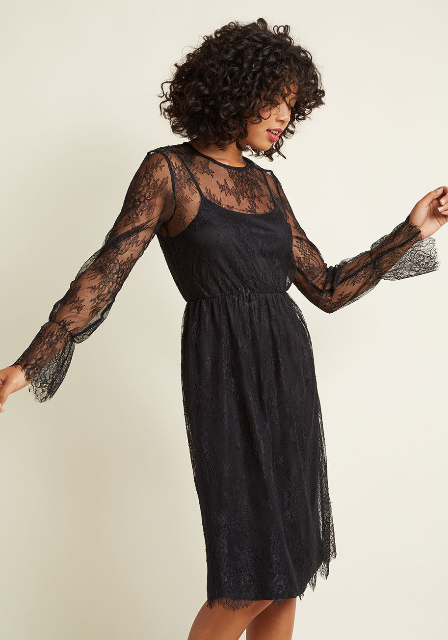 ModCloth - Emboldened Bliss Lace Midi Dress