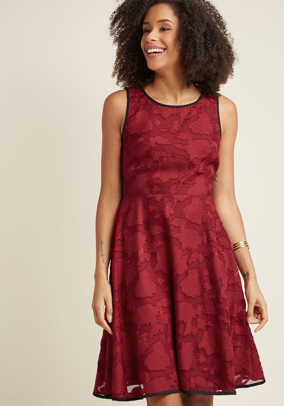 ModCloth - For the Fab of It Burnout A-Line Dress