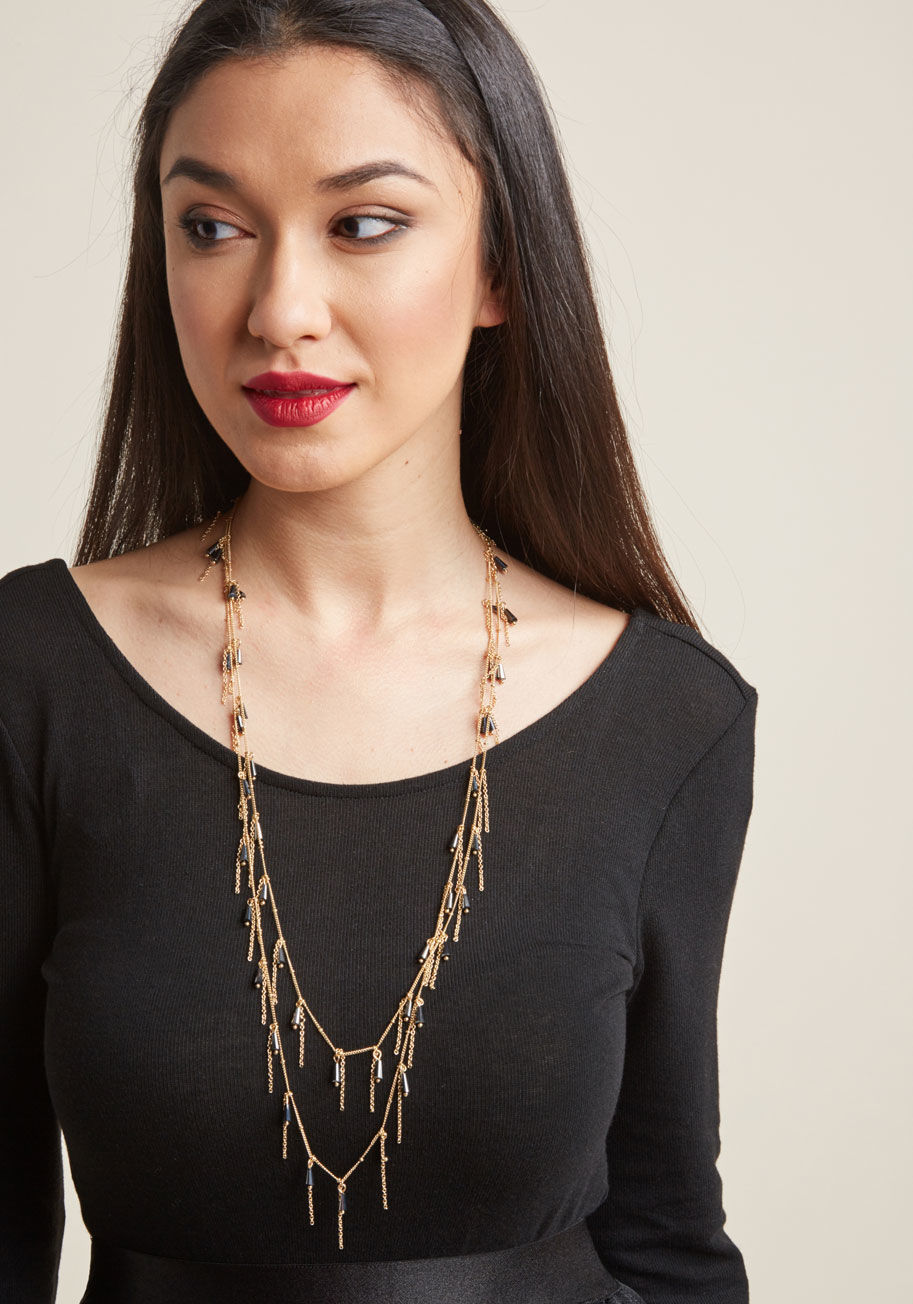 ModCloth - Fringe Theory Necklace and Earring Set