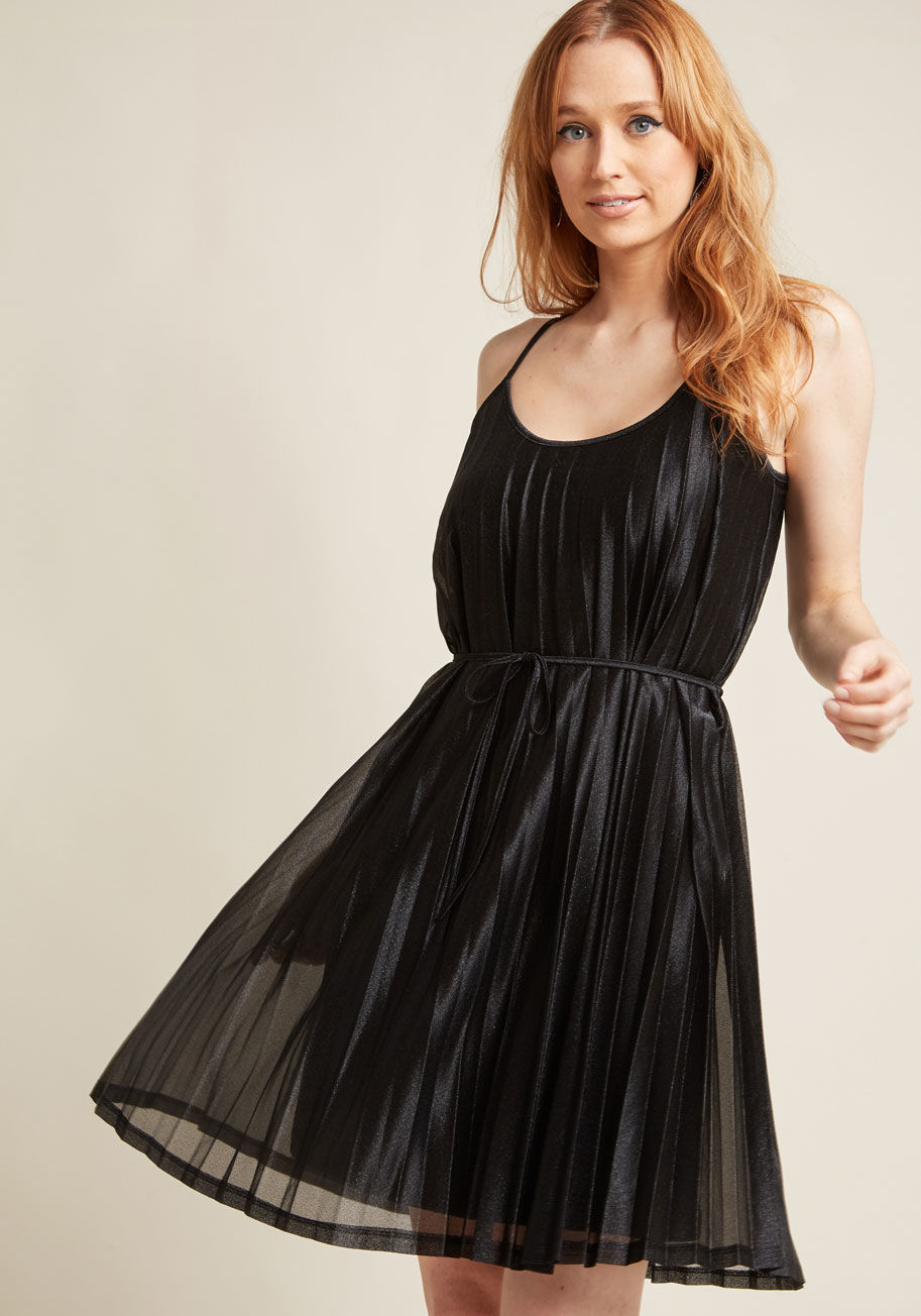 ModCloth - Glitzy Miss Pleated Shift Dress