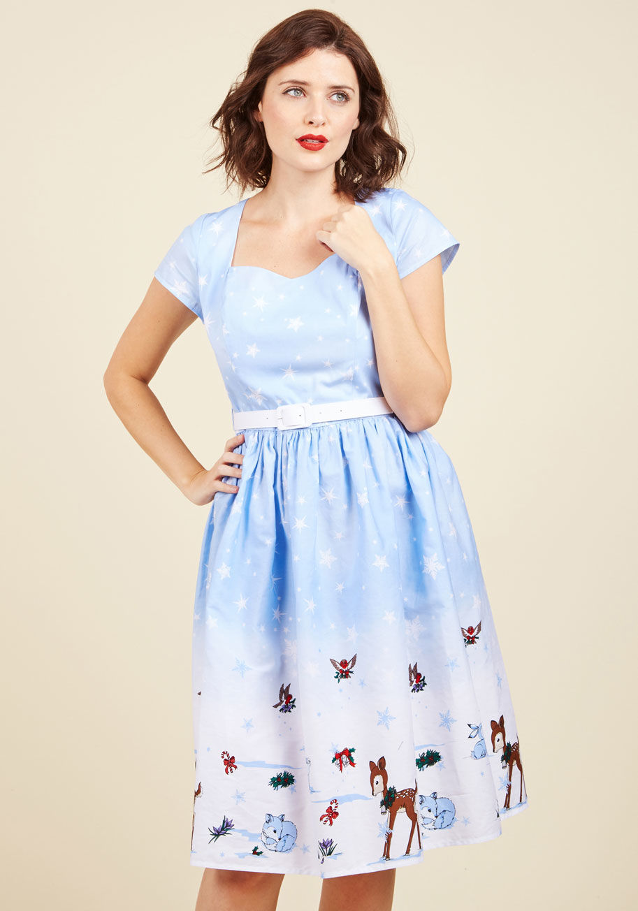 ModCloth - Hell Bunny Work Wonderlands Cotton Dress