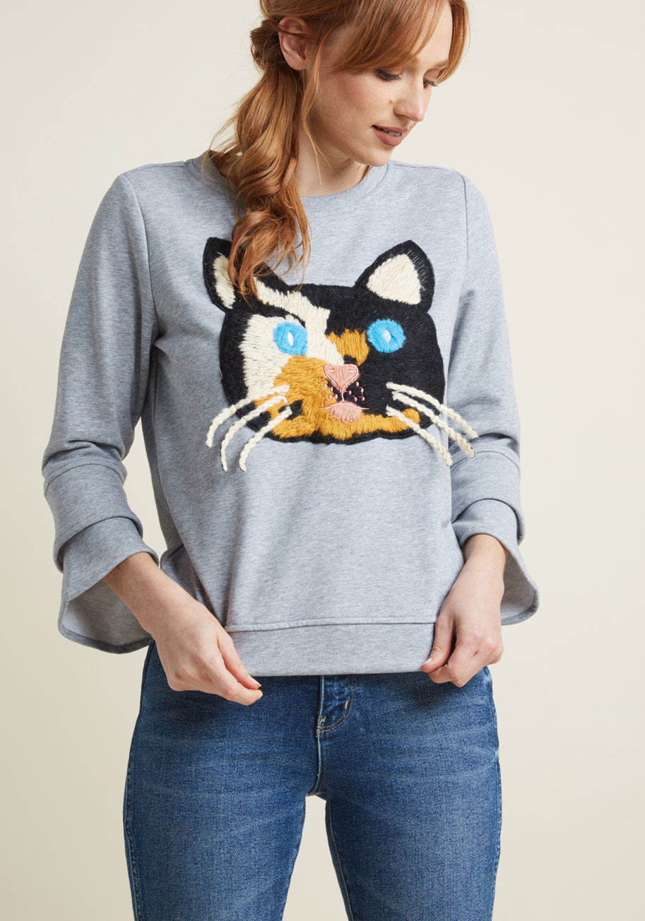 ModCloth - Here, Stitchy Stitchy! Embroidered Pullover