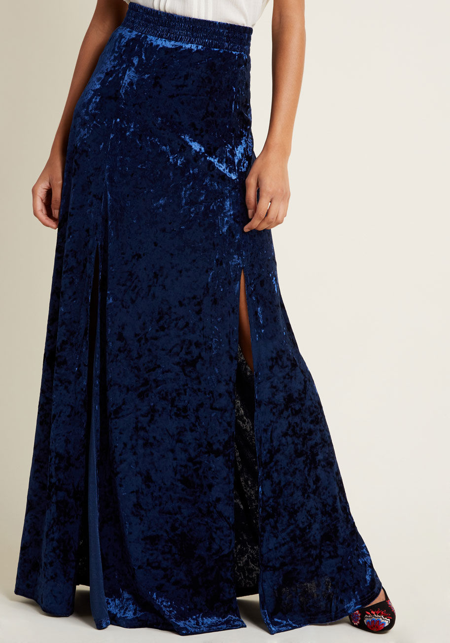 ModCloth - Hey Girl Crushed Velvet Maxi Skirt