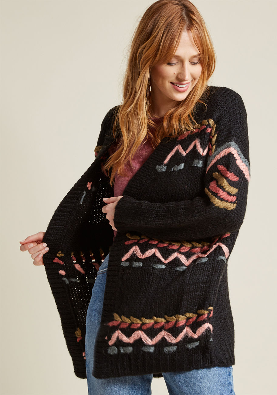 ModCloth - Kitschy Stitches Oversized Cardigan