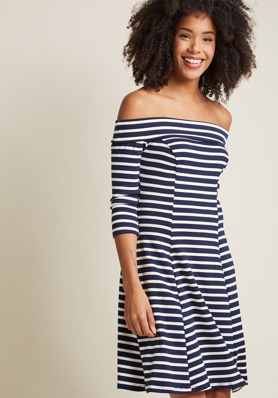 ModCloth - Off-Shoulder Knit Dress